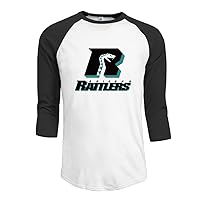 Mans Arizona Rattlers Football Primary Logo 3/4 Sleeve Baseball Tshirts Black