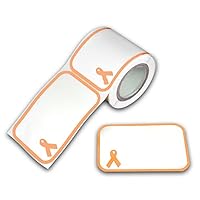 Peach Ribbon Stickers - Name Badge (1 roll)