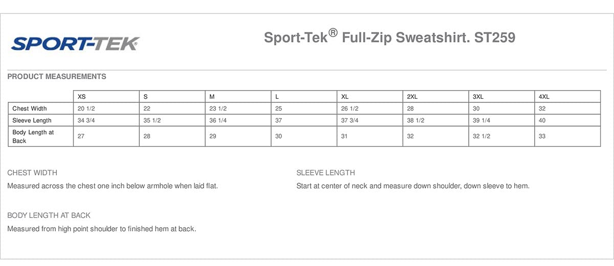 Sport-Tek Men's Full Zip Sweatshirt