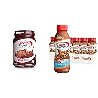 Premier Protein Powder, Chocolate Milkshake, 30g Protein, 1g Sugar, 100% Whey Protein & Shake, Chocolate Peanut Butter Liquid, 30g Protein, 1g Sugar