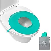 Prince Lionheart Tinkle to Go - Reusable Foldable Portable Potty Training Seat - Toilet Seat Perfect for Travel - Built-in Splash Guard, Perfect Potty Training Toilet Seat, Portable Potty for Toddlers
