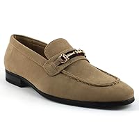 Men's Dress Shoes Loafer with Gold Buckle Slip On Formal Modern Classic