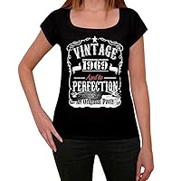 Women's Graphic T-Shirt Aged to Perfection All Original Parts 1969 55th Birthday Anniversary 55 Year Old Gift