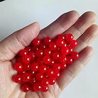 200pcs/Lot UV Red Fishing Beads Plastic Round Hard Floating Bobber Bulk Beads Fishing Accessories