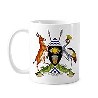Uganda Africa National Emblem Mug Pottery Ceramic Coffee Porcelain Cup Tableware