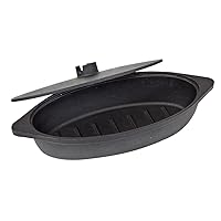 Ikenaga Iron Grill Pan, Cast Iron, Induction Compatible, Open Fire, Oven Pan, Gratin Potato, Grilled Fish, Slim Dutch Oven