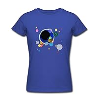 LoveTS Designed Women's Wassily Kandinsky Several Circles T-Shirts Royal Blue