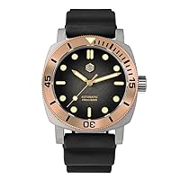 San Martin Men Automatic Watch 42mm Titanium Mechanical Wristwatch Diver 20ATM C3 Luminous Sapphire NH35 Bronze Bezel