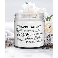 Travel Agent Candle, Accept what is let go of what was have faith in what will be, Unique Birthday, Soy Candle, Vanilla scented, Relaxation