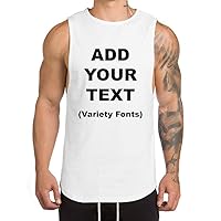 Men's Workout Gym Tank Tops Men - Custom Tank Top - Customized & Personalized Tanktops Text