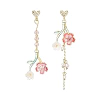 Tassel Flower For Women Earrings Earrings Jewelry Tassel Long Flower Earrings Flower Long Silver Set Outfit