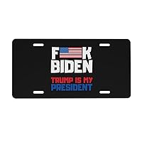 Trump Fuck Joe Biden License Plate 6in X12in Aluminum License Plates for Car Truck Trailer Rv SUV Novelty License Plate Cover