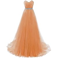 ZHengquan Women's Strapless Tulle Crystal Beaded Quinceanera Dress Sweetheart A Line Party Ball Gown
