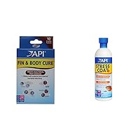 FIN & Body Cure Freshwater Fish Medication and API Stress Coat Aquarium Water Conditioner
