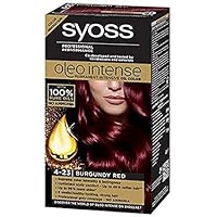 Syoss Oleo Intense Hair Color Dye 100% Pure Oils 0% Amonia 4-23 Burgundy Red