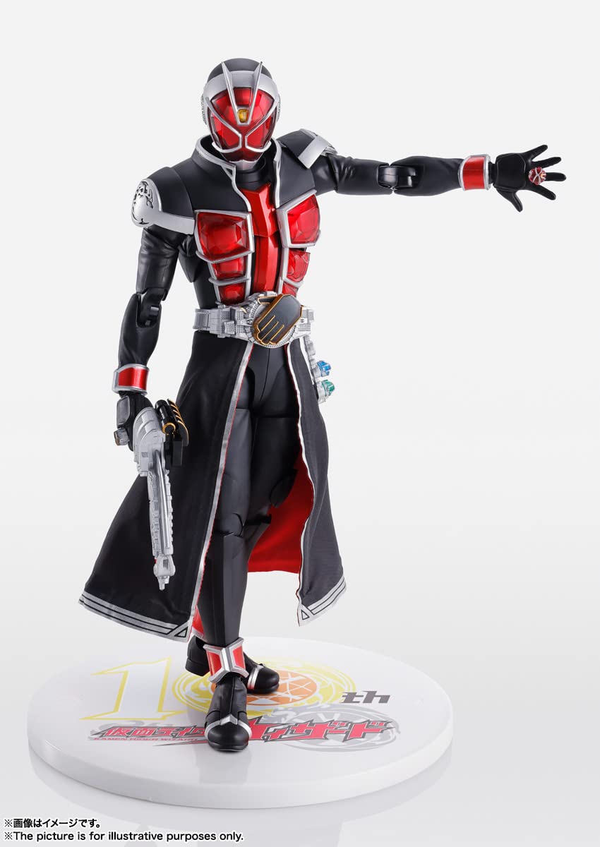 S.H. Figuarts (True Bone Carving Method) Kamen Rider Wizard Flame Style 10th Anniversary Version, Approx. 5.7 inches (145 mm), ABS & PVC & Cloth, Painted Action Figure