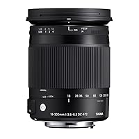 Sigma 886306 18-300mm F3.5-6.3 Contemporary DC Macro OS HSM Lens for Nikon, Black