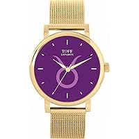 Purple Taurus Watch Ladies 38mm Case 3atm Water Resistant Custom Designed Quartz Movement Luxury Fashionable
