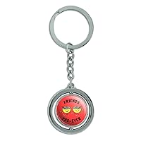 GRAPHICS & MORE Friends Pho-Ever Forever Noodle Soup Funny Humor Keychain Spinning Round Chrome Plated Metal