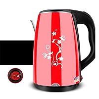 Kettles,Double-Insulated Electric Kettle 2.3L Stainless Steel Kettle Duplex Means That Power Kettle Fast/Red