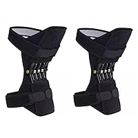1 Pair Power Lift Joint Support Knee Brace Pad Rebound Spring Force Running Leg Band booster
