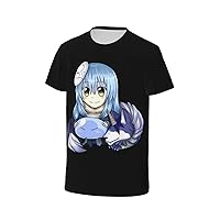 Anime That Time I Got Reincarnated As A Slime T Shirt Mens Casual Tee Summer Round Neck Short Sleeve Shirts