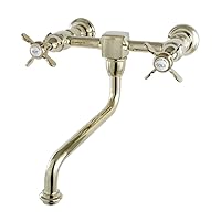 Kingston Brass KS1212BEX Essex Bathroom Faucet, Polished Brass