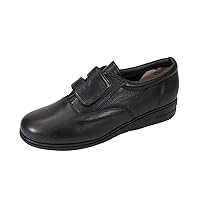 Roberta Women's Wide Width Cushioned Strap Across Leather Slip On Shoes