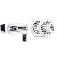 Pyle Bluetooth Marine Stereo Receiver and Speakers Bundle