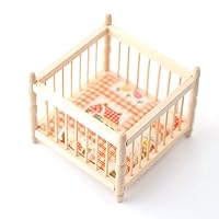 Melody Jane Dollhouse Bare Wood Slatted Play Pen Miniature Playpen Nursery Baby Furniture