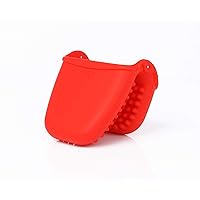 Mini Silicone Oven Mitt with Raised Nibs, Red
