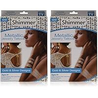 As Seen On TV Shimmer Metallic Jewelry Tattoos (2 Pack)