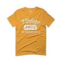 0267. Cool Funny 50th Birthday Gift Vintage Since 1974 Years Old for Men T Shirt
