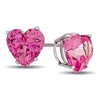 6x6mm Heart Shaped Post-With-Friction-Back Stud Earrings