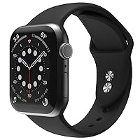 Sinjimoru Silicone Bands for Apple Watch, Adjustable Silicone Band Straps for Apple Watch Series Ultra/8/SE2/7/6/SE/5/4. Silicone Wristband for Apple Watch 38/40/41/42/44/45/49mm