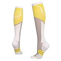 Gradient Compression Socks for Women 20-30mm HG Pressure Athletic Hose with Closed Toe Tall Circulation Support Stocking