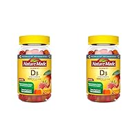 Nature Made Extra Strength Vitamin D3 5000 IU (125 mcg) per Serving, Dietary Supplement for Bone, Teeth, Muscle and Immune Health Support, 150 Gummies, 75 Day Supply (Pack of 2)