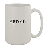 #groin - 15oz Ceramic White Coffee Mug, White