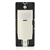 Leviton DOS02-1LT Motion Sensor Light Switch, Motion Activated, Auto-On/Auto-Off, 2A, No Neutral Wire Required, Single Pole, Light Almond