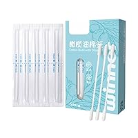 50PCS/Box Olive Oil Cotton Swabs Disposable Swabs for Eye Eyebrow Makeup Ear Cleaning - Individual Packaging