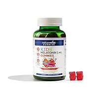 Kids Melatonin Gummy 1 mg - Occasional Sleep Support Supplement - Drug-Free Sleep Aid for Kids Ages 4 & Up - Strawberry Flavored - Vegan, Gluten Free, Non-GMO - 60 Gummies[2-Month Supply]