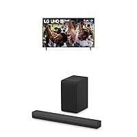 LG 55-Inch Class UR9000 Series Alexa Built-in 4K Smart TV (3840 x 2160),Bluetooth, Wi-Fi, USB, Ethernet, HDMI 60Hz Refresh Rate, AI-Powered 4K, 2.1 ch.Sound Bar with Bluetooth Connectivity