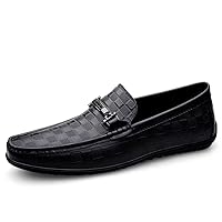 Jakcuz Mens Loafers Casual Shoes Slip On Comfortable Lightweight Premium Leather Dress Shoes
