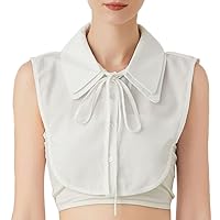 False Collar Detachable Half Shirt Blouse Fake Collar Double Layer Elegant for Women Girls
