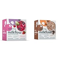 UpSpring Milkflow Lactation Supplements - Berry Flavor, 18 Servings and Chocolate Flavor, 16 Servings
