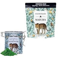 Pantenger Matcha 1 OZ Pouch and Pantenger Matcha 1 OZ Tin. Matcha Green Tea Powder Ceremonial Grade. USDA Organic.