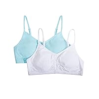 Fruit of the Loom Girls' Bra with Removable Cookies, 2-Pack