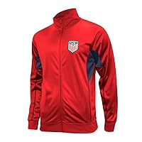 Icon Sports Officially Licensed U.S. Soccer Full Zip Up Active Adult Training Soccer Track Jacket
