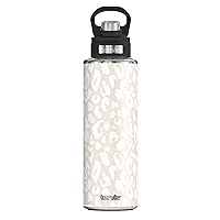 Tervis Leopard Animal Print Collection Triple Walled Insulated Tumbler Travel Cup Keeps Drinks Cold, 40oz Wide Mouth Bottle -Stainless Steel, Frost