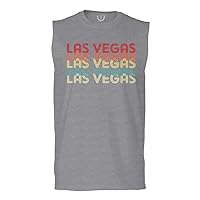 Vintage Retro Souvenir LAS Vegas Vacations Welcome Men's Muscle Tank Sleeveles t Shirt